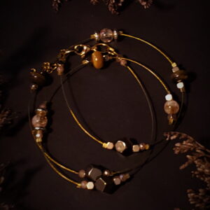 Pulsera Aurora – Ojo de Tigre, Citrino y Pirita